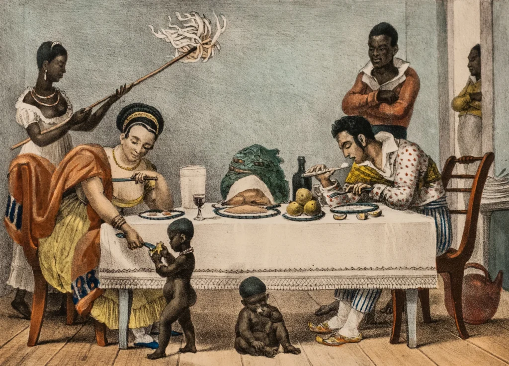A Brazilian family in Rio de Janeiro by Jean Baptiste Debret