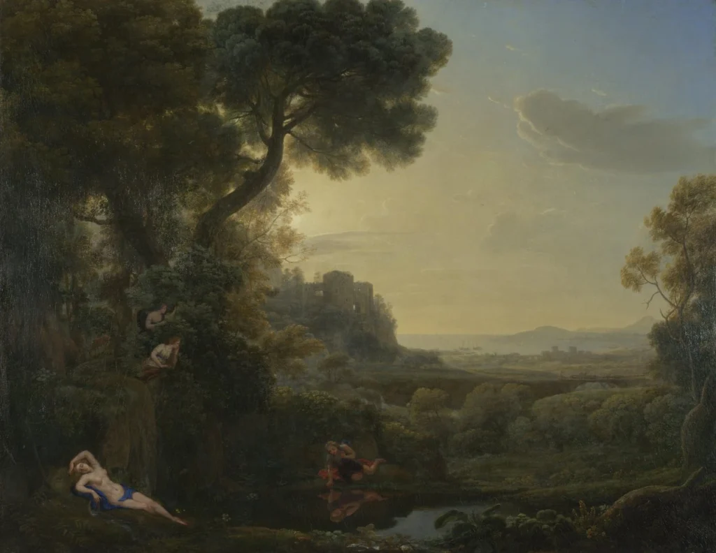 Claude Lorrain Landscape with Narcissus and Echo 1644 (MeisterDrucke 773138)