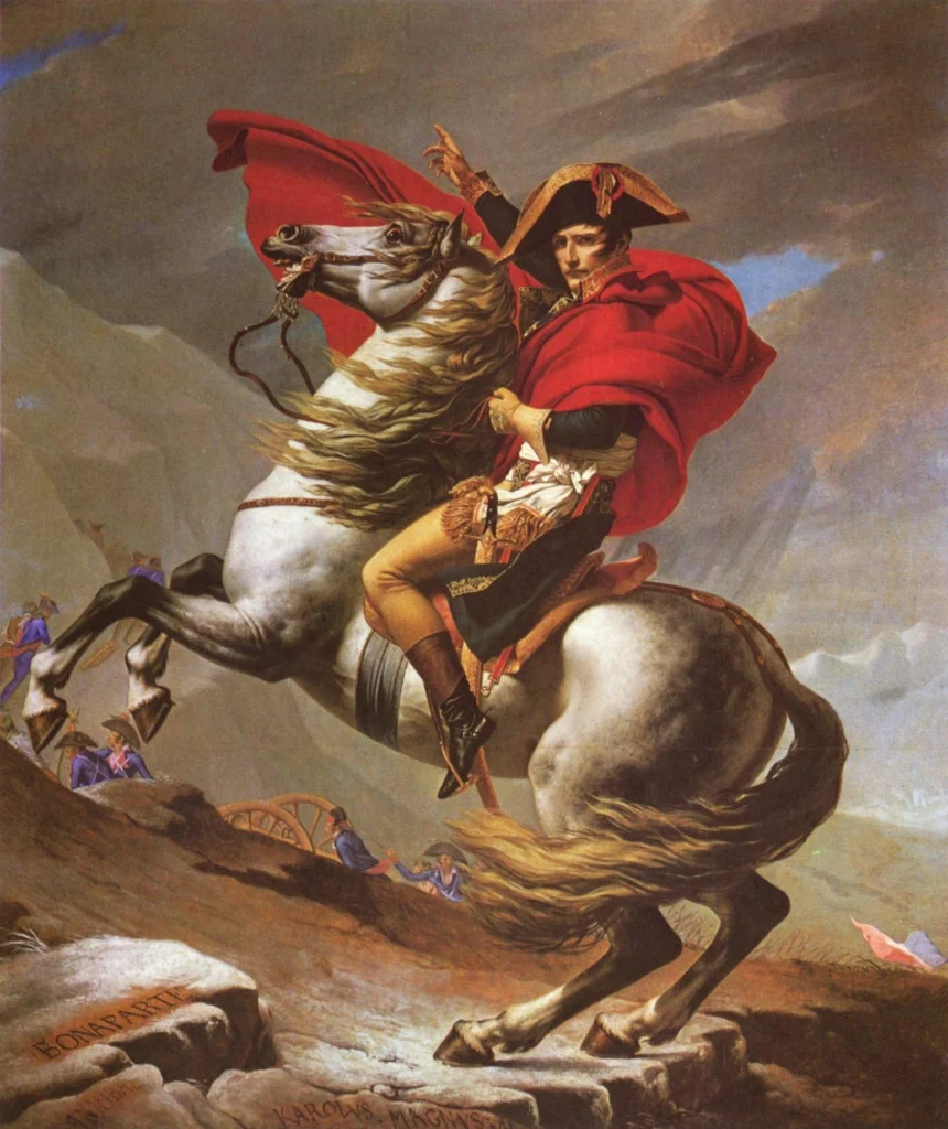 Jacques Louis David Napoleon Crossing the Alps Kunsthistorisches Museum